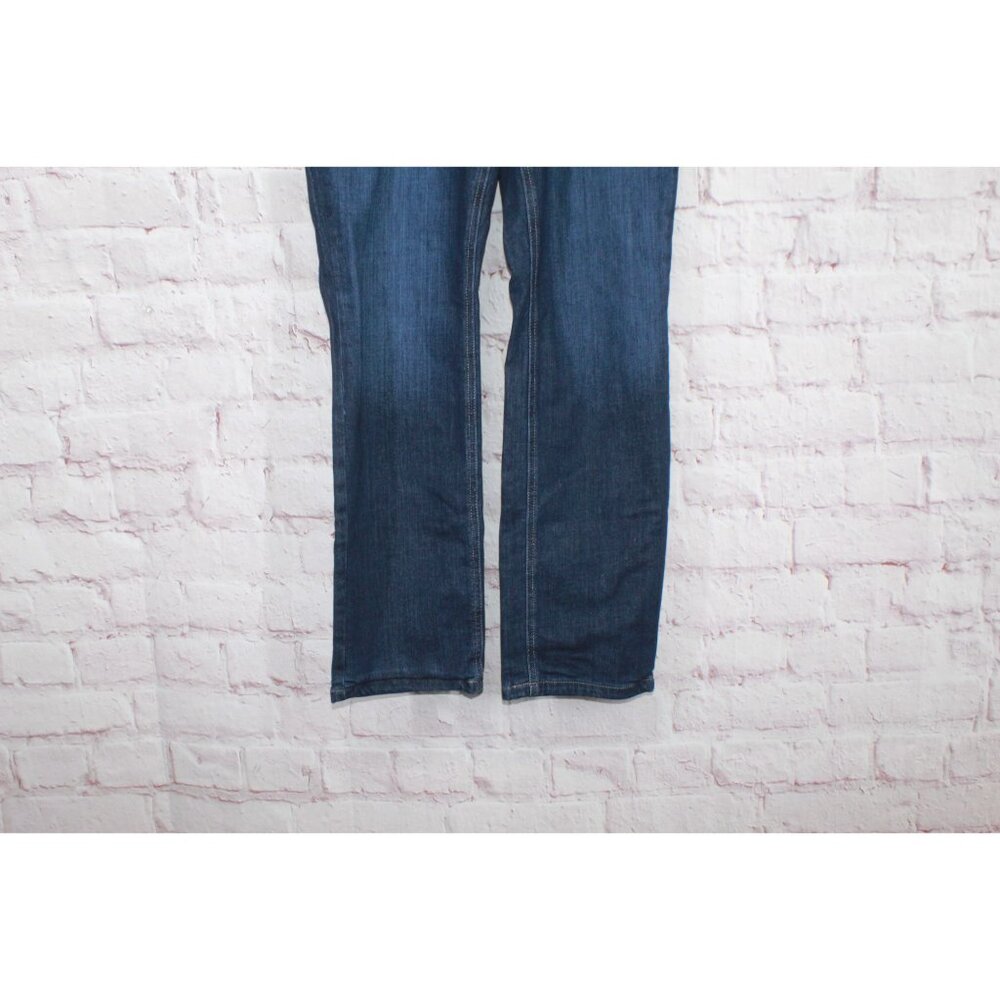 LL Bean Women’s Size 12 BeanFlex Lined Jeans Mid Rise Straight Leg Dark Wash - Picture 3 of 11